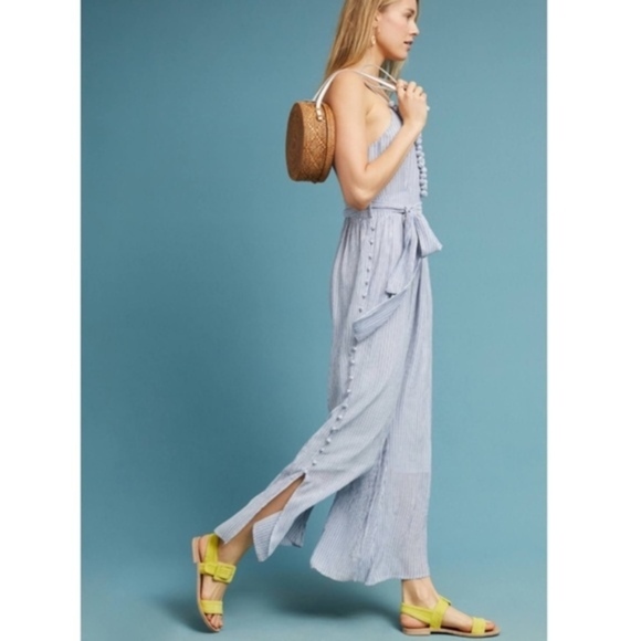 COPY - Maeve Maritime Pom Pom Jumpsuit 0 - Picture 2 of 8